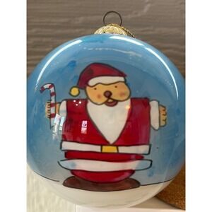 "Le Bien" Santa Christmas glass ornament 2007